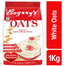 Bagrrys Nutrition White Oats  (High Protein, Vegetarian, Quick Cooking Porridge)