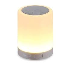 Devcool  Bluetooth Speaker with Touch-Lamp (Wireless HiFi Speaker, USB Rechargeable, AUX-IN 3.5mm jack, 1500 mAh Battery)