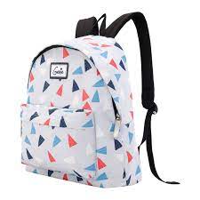 Genie Grey Confetti Print Small Backpack for Women (16 inches, Dimensions 13 x 5.7 x 16 inches(LxWxH), Nylon outer material, Water resistant,  )