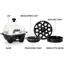 Dash Rapid 6 Egg Boiler (Electric Cooker for Boiled, Scrambled and Poached eggs)