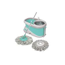 Milton  Spotzero Prime Mop  (Stainless-Steel Wringer, 2 Big Wheels, 360 degree spin head, Bucket with Drainage Plug)